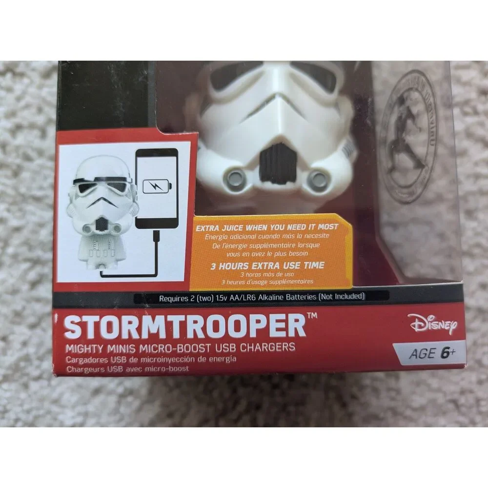 NIB Star Wars Stormtrooper Mighty Minis Micro Boost USB Charger